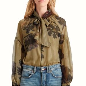 Tapestry Floral Tie Top